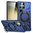 thumbnail image 1 of New Upgrade Case for Samsung Galaxy S23 Ultra Case with Stand,2 Stand Way [360° Rotatable Invisible] Ring Stand for Magnetic Car Mount,[Compatible with MagSafe],Shockproof Heavy Duty Case,Blue, 1 of 8