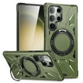 thumbnail image 1 of New Upgrade Case for Samsung Galaxy S23 Ultra Case with Stand,2 Stand Way [360° Rotatable Invisible] Ring Stand for Magnetic Car Mount,[Compatible with MagSafe],Shockproof Heavy Duty Case,Darkgreen, 1 of 8