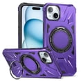 thumbnail image 1 of New Upgrade Case for iPhone 15 Case with Stand,2 Stand Way [360° Rotatable Invisible] Ring Stand for Magnetic Car Mount,[Compatible with MagSafe],Shockproof Heavy Duty for iPhone 15 Case,Purple, 1 of 8