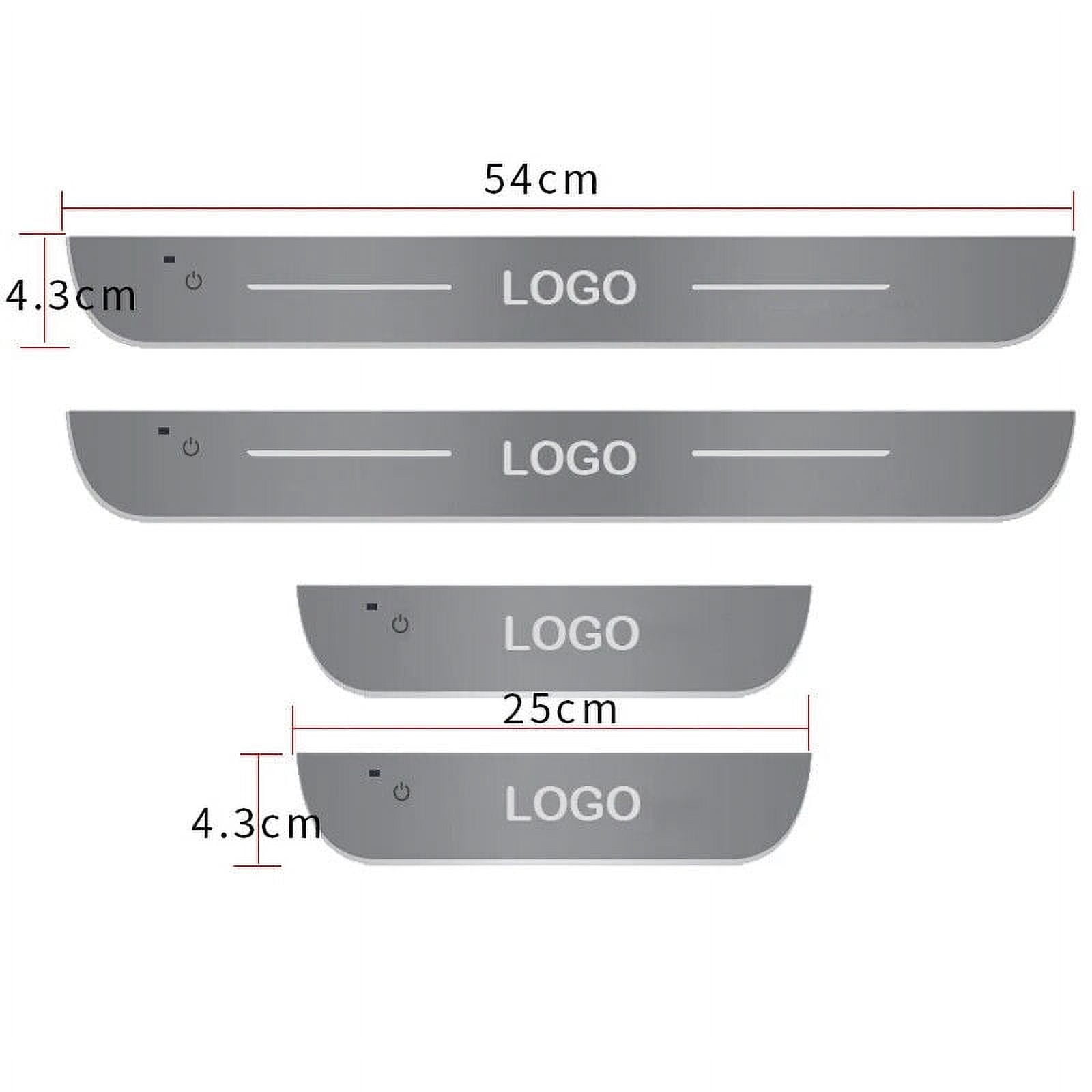 New Upgrade Customized Car Door Sill Lights Logo Dynamic RGB LED Car Pedal Scuff Threshold Plate Welcome Wireless Projector Lamp