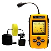 New Upgrade Handheld Fish Depth Finder Ice Shore Boat Fishing Fish Detector Device Sonar Sensor Transducer and LCD Display Waterproof Underwater Fish Finder