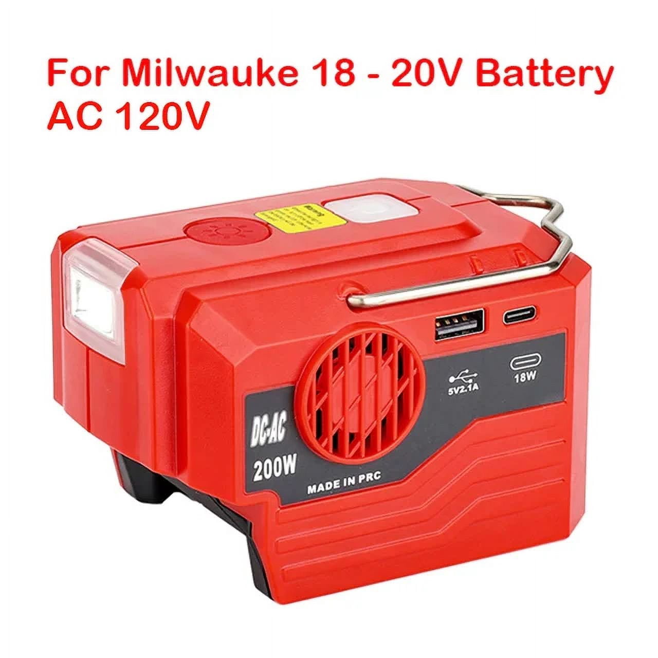 New Upgrade Portable Power Inverter 120-220V Outdoor Mobile Lithium Battery Inverter For Mil*wau*kee 18V 20V Battery
