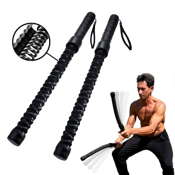 New Upgrade Spring - Coated Cordless Battle Ropes! Suitable for rehab, aerobic & strength exercises. Freely control your workouts. With portable & detachable design, exercise anytime, anywhere
