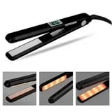 New Upgrade Ultrasonic Infrared Hair Straightener Care Cold Flat Iron for Hair Treatment Therapy Repair Damaged Hair LCD Display 360 Swivel Cord, Black