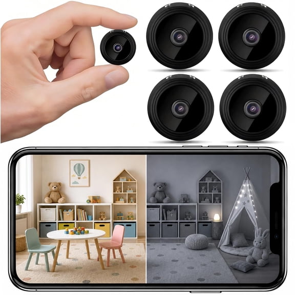 New Upgraded 1080P HD Mini Security Camera, Infrared Night Vision, Bluetooth‑Assisted WiFi Connection, APP Remote Live View, Multi‑User Access, Portable Small Surveillance Camera for Indoor Ho