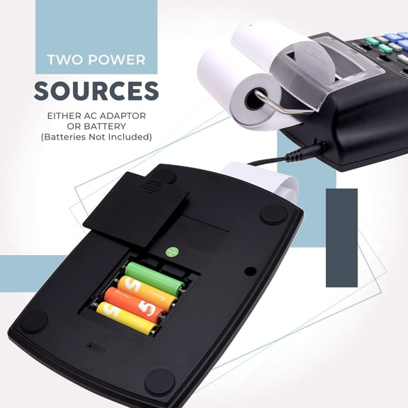 New & Upgraded 2025 Printing Calculator Adding Machine 10 Key, Desktop Home Office Calculator with Paper Roll Print Out, Accounting Business Finance