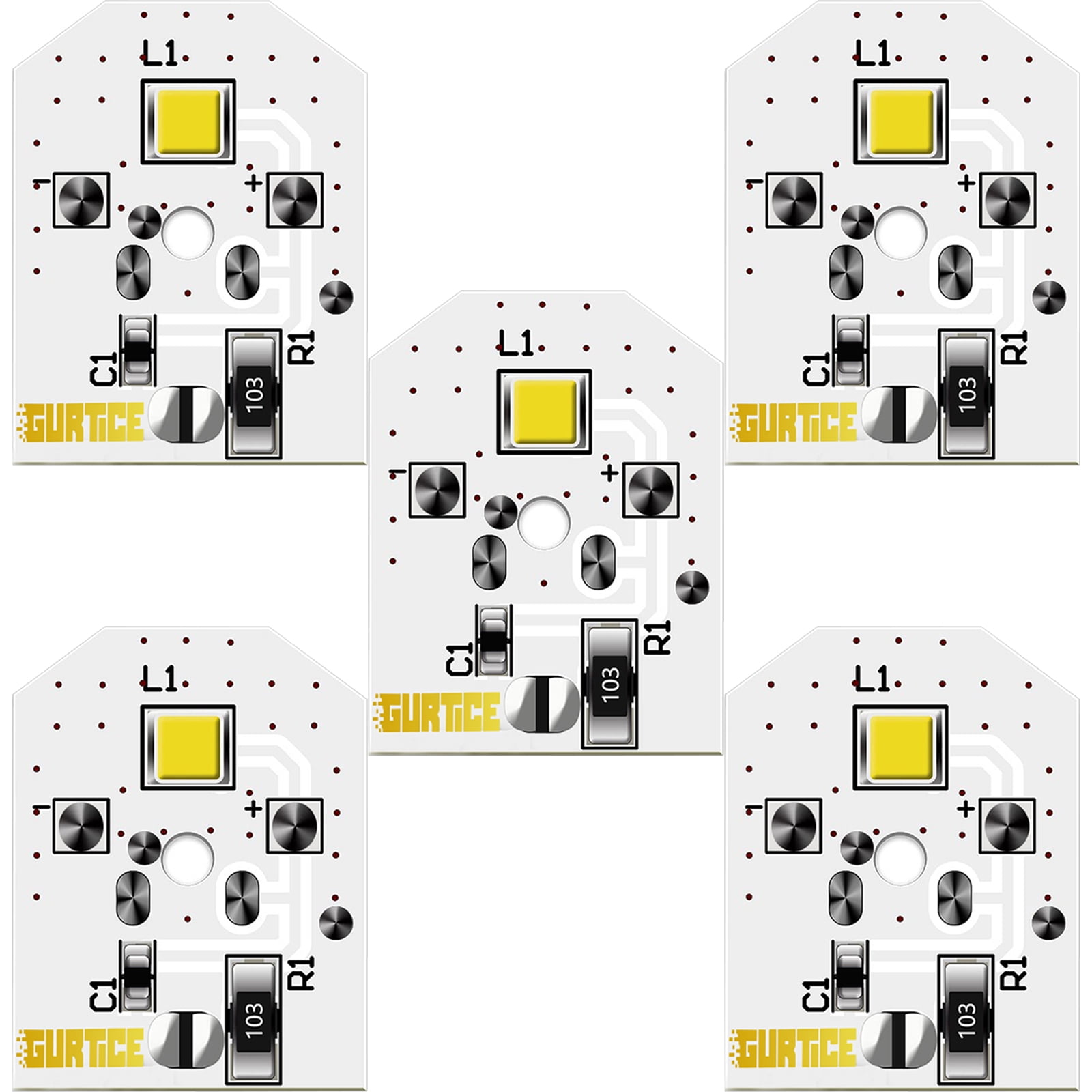 New Upgraded 5 Pack WR55X11132 WR55X25754 LED Light Compatible for GE Refrigerator LED Light Replacement WR55X30602 WR55X26486 PS4704284 EAP12172918 AP6261806 3033142