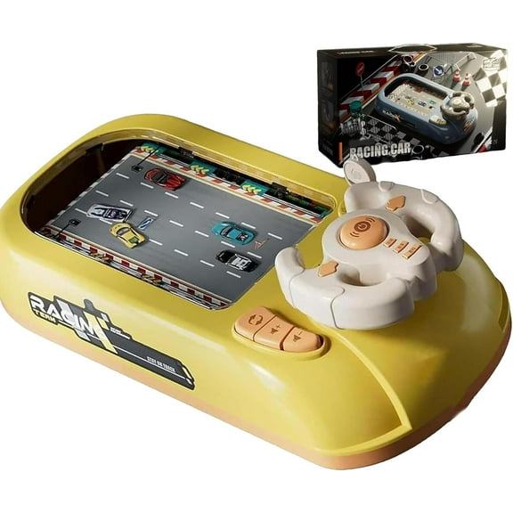 New Upgraded Car Racing Adventure with Steering Wheel, Educational Table Simulate Car Racing Adventure Game, Musical Driving Simulation Steering Wheel Game, Interactive Simulation Driving