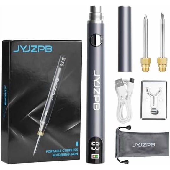 New Upgraded Large Capacity Portable Rechargeable Soldering Iron with LED Display Type-C Port, Suitable for Electronic Repair, Handmade, Jewelry Welding$$