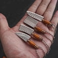 thumbnail image 1 of New Upgraded Mini Chef Knife Set Damascus Pocket Knife Set Tiny Knife Cleaver for Package Opener Box Cutter Outdoor Campaign - Set of 4, 1 of 6