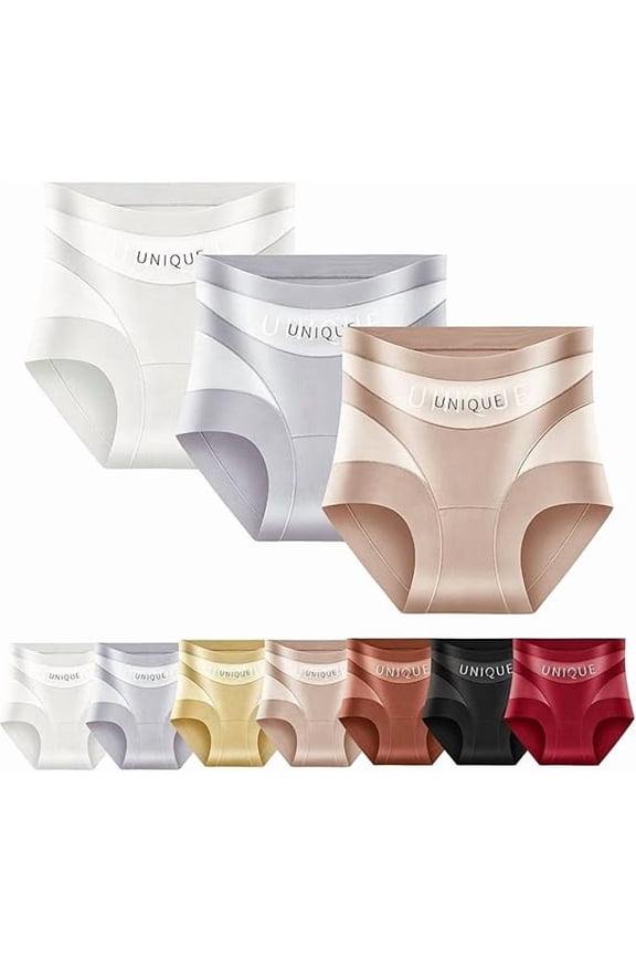 New Upgraded Unique Underwear, High-Waist Tummy Control Panties, Seamless Shaping Underwear for Women(Set B-3pcs,X-Large)