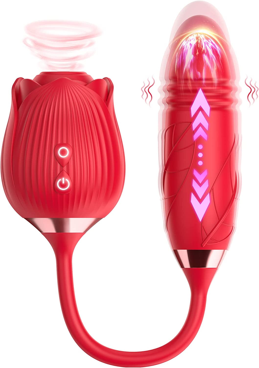 2023 New Upgraded Women Rose Toy with 10 Gears, Rechargeable Rose Toys  Vibrator for Women -MMQ