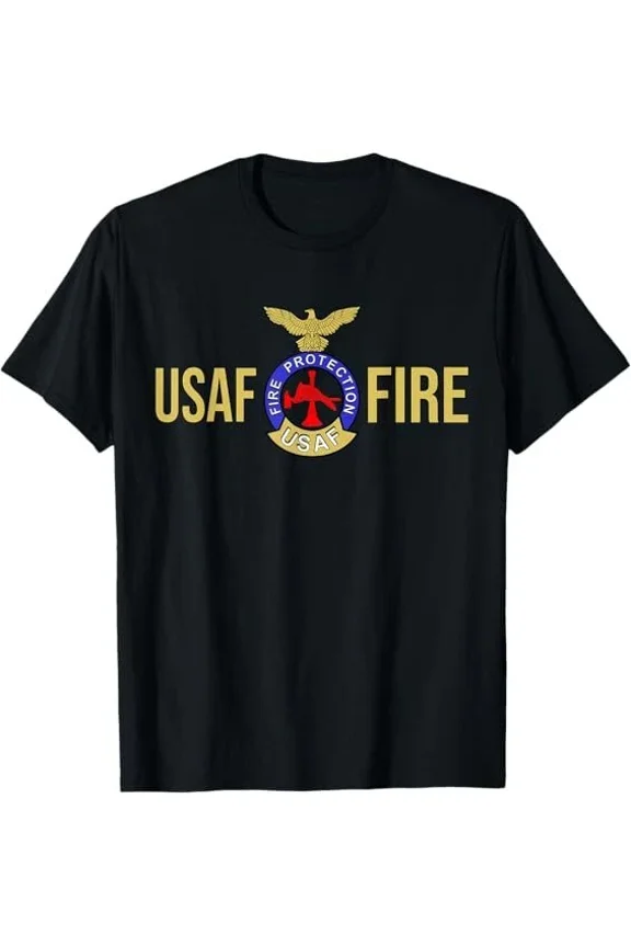 New! Us Air Force Usaf Fire Protection Rescue Hazmat Tee T-Shirt S-3Xl