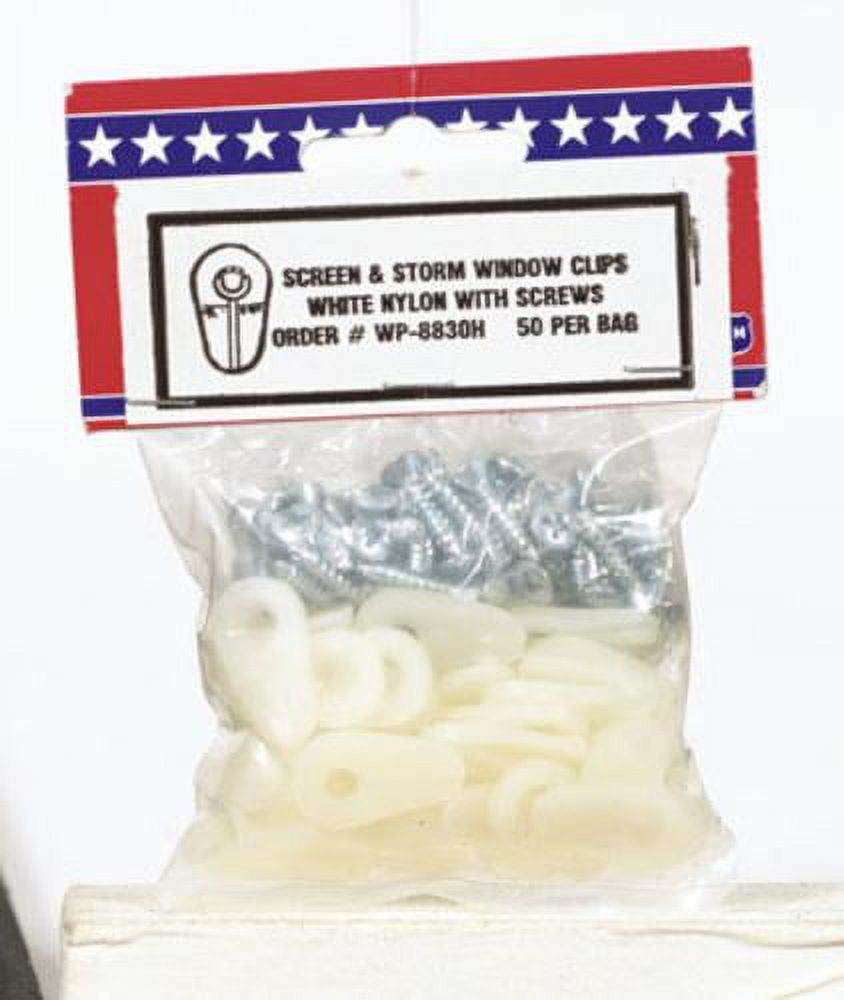 New Us Hardware WP8830H Screen & Storm Window Clips, 3/16" x 7/8