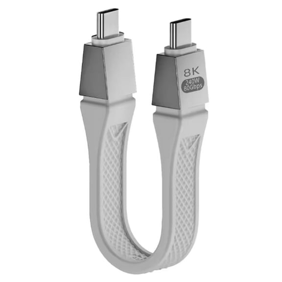 New Usb4 2.0 Cable 80Gbps  Usb C to Egpu 16K Pd 240W One-Way 120Gbps Short Cable White