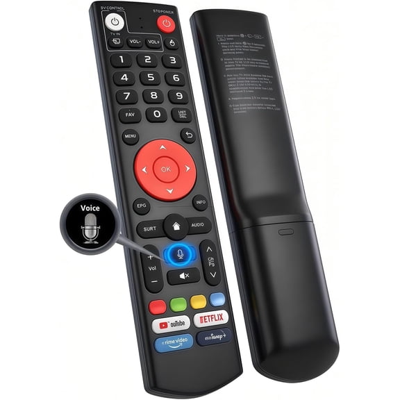 New V3 Plus/Pro Voice Remote Control Replacement Bluetooth Voice Remote Control for vSeeBox V3 Plus/Pro Models - Programmable Bluetooth Remote Compatible with vSeeBox TV Box