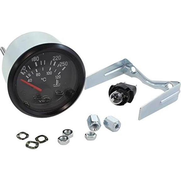 New VDO 310-030-006C 250 F Electric Water Temperature Gauge 52mm /CIB 310-030-023C 310-030-006 310-909 310-909B Includes Bracket