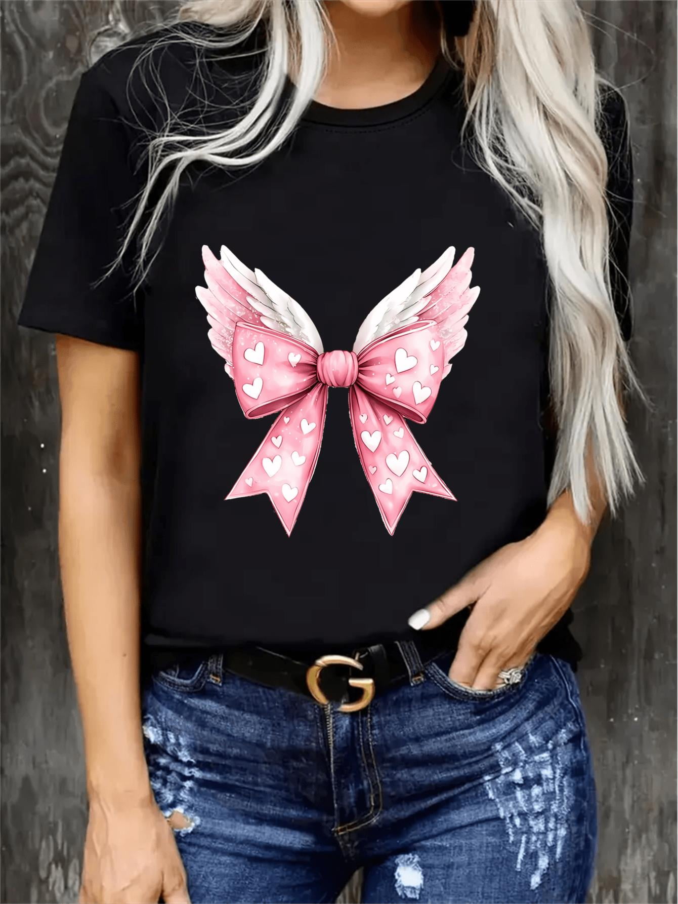 Big Bow Print T Shirt