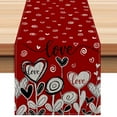 thumbnail image 1 of New Valentines Day Heart Table Runner Festival Party Table Decoration Tablecloth for Home Living Room Cabinet Coffee Table Romantic Holiday Decor, 1 of 6