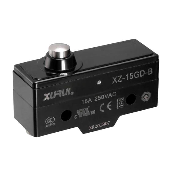 XURUI XZ-15GD-B Industrial Micro Switch, Plunger Actuator, 15A 250VAC