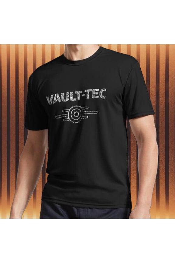 New Vault-Tec Logo distressed white T-Shirt Unisex Funny American Size S-5XL