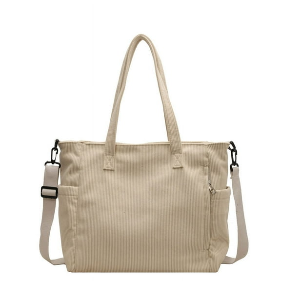 New Velvet Tote Bag for Women, High-capacity Student Commuting Bag, Single-shoulder Tote Bag for Class, Minimalist Office Crossbody Bag