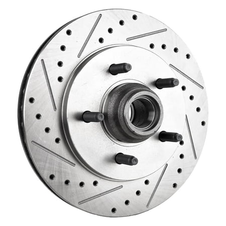 Vented Brake Disc Compatible With Ford Lincoln Navigator Base 8 Cyl 5.4L 2000-2002 RWD, 14mm Studs, Production Date From December 1999-2003 By 19686 54091 66984 145303 492305