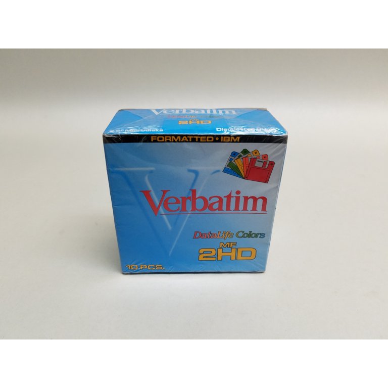 Confezione Da 10 Floppy Disk Verbatim MF2-HD DataLifeColours - Memoria Per PC