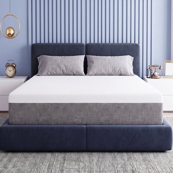 Twutri New Version 10 Inch Queen Memory Foam Mattress, Medium Firm, Zoned Pressure Relief, Certified Safe Foam & Fabric, Mattress in a Box,Adult