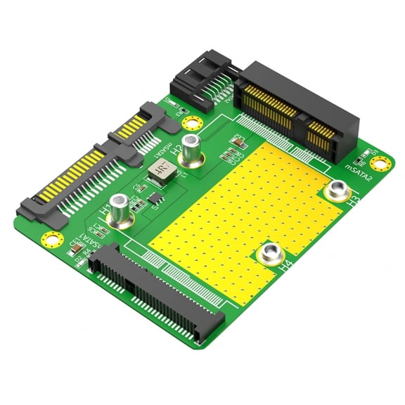 New Version Dual Msata SSD to SATA3.0 Adapter 2 in 1 Converters Card for PC