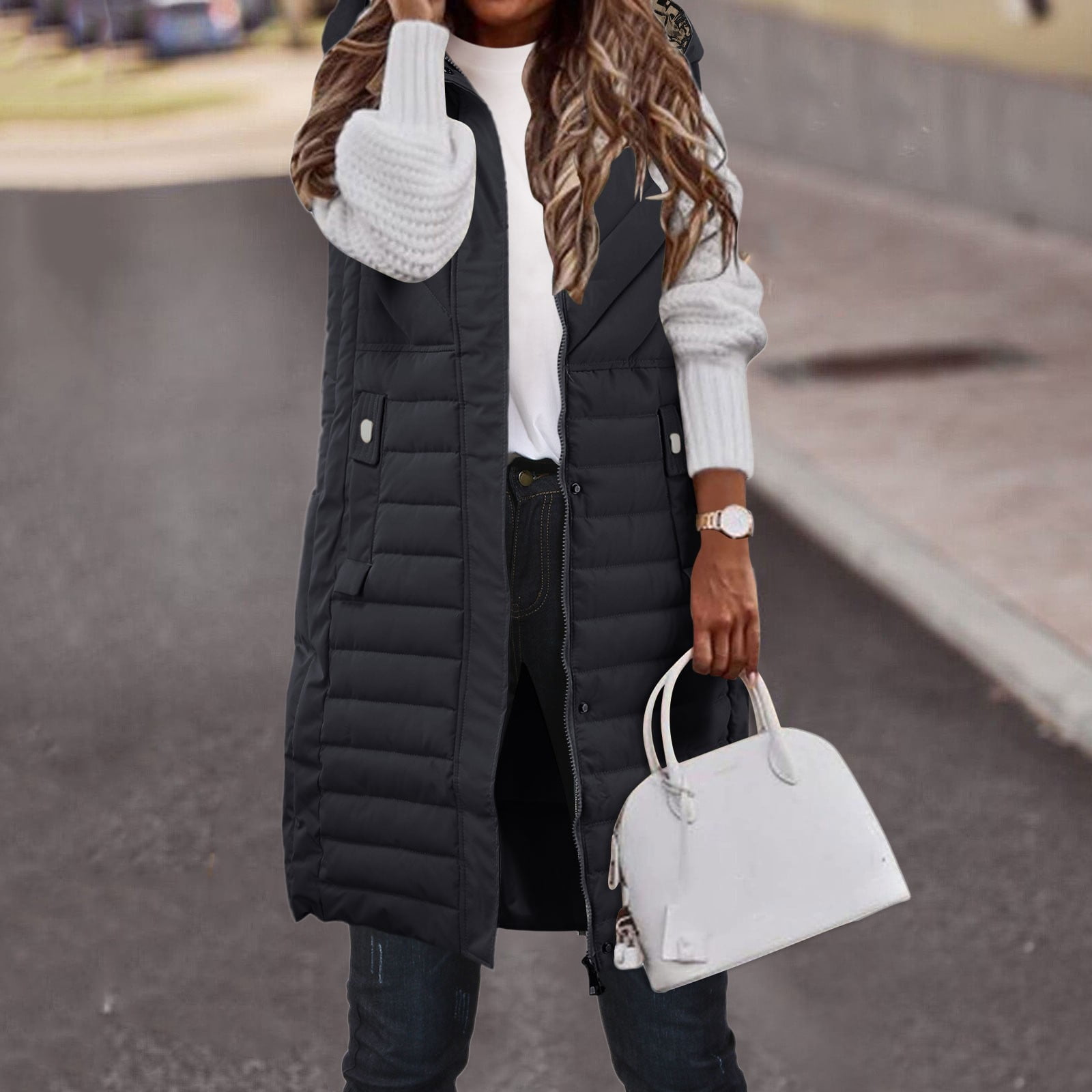 New Down Vest Women's Short Autumn And Winter Loose Fashionable Vest Vest Women Running Western Style Vests for Women Female Fall Jackets Women Vests with Hoods Vest Women Womens down Vests