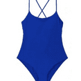 thumbnail image 1 of New Victoria’s Secret Swim VS Scoop Neck ONE0PIECE SWIMSUIT Large Blue, 1 of 3
