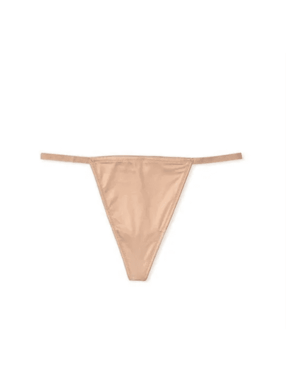 New Victorias Secret Very Sexy Strappy Thong Silky Smooth Satin V-String XL