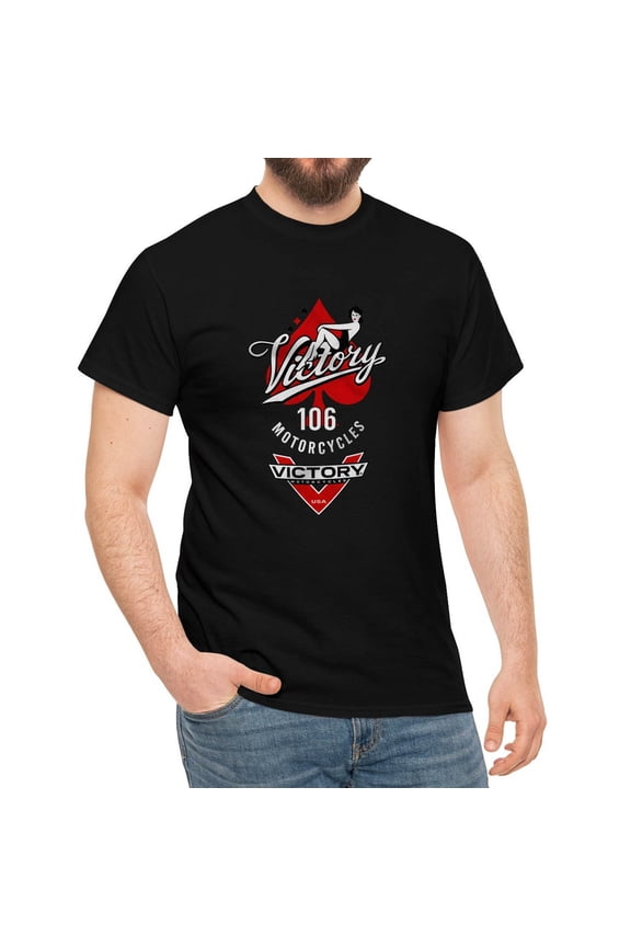 New Victory Motorcycle New OEM Men's Classic Ace Script Tee Shirt