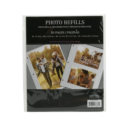 New View Gifts 8" x 10" Magnetic Photo Album Page Refills, 20 Pages