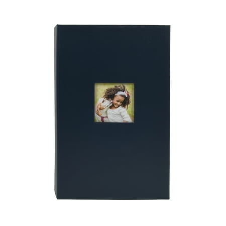 New View Gifts Blue Photo Album, Hardcover with Slip-In Pockets for 4" x 6" Photographs