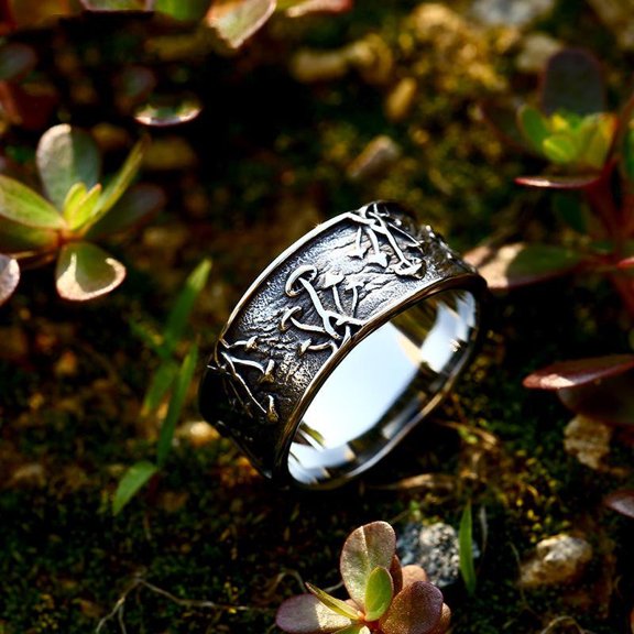 New Viking Totem Celtic Knot Titanium Steel Ring