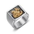 thumbnail image 1 of New Vintage Men's 14K White Gold ring Special Design knight fashion Ring For Men Chic Fancy Jewelry, 1 of 7