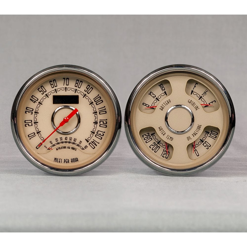 New Vintage Woodward 2 Gauge Kit Speed/Tach Quad New Vintage Woodward 2 Gauge Kit Speed/Tach Quad