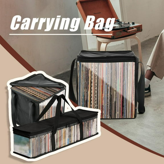 New Vinyl Record Storage Bag Holds up to 50 Albums StorageHolder Case Sell