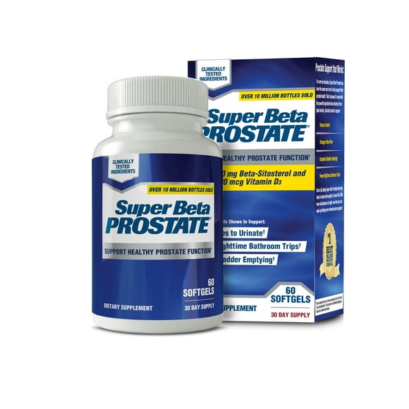 New Vitality Super Beta Prostate Dietary Supplement Softgels, 60 Count