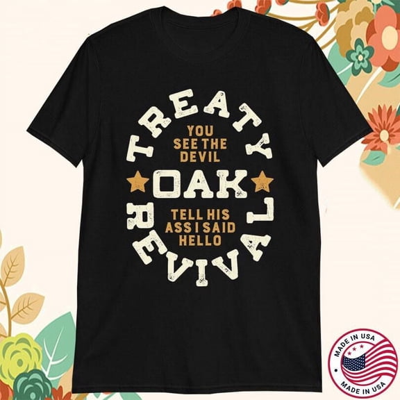 New Vtg Treaty Oak Revival Black Heavy Cotton Size S-4XL Shirt TT571