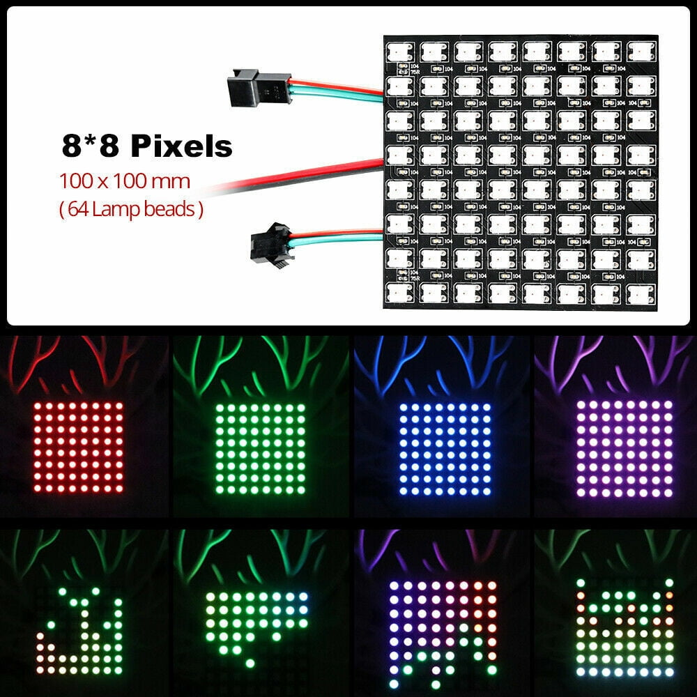 New Ws2812b 5050 Addressable Rgb Led Flexible Led Pixels Screen Dc5v 8