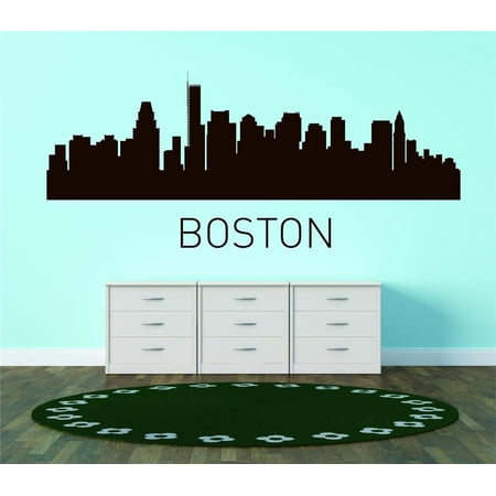 New Wall Ideas Boston United States Major City Geographical Map Landmark 20x60