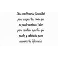 thumbnail image 1 of New Wall Ideas Custom Lettering S 'Dios Concedeme La Serenidad Para.. Spanish Quotes 20x20", 1 of 3