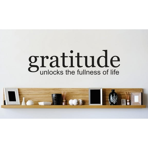 New Wall Ideas Gratitude Unlocks The Fullness Of Life Quote 16x40"