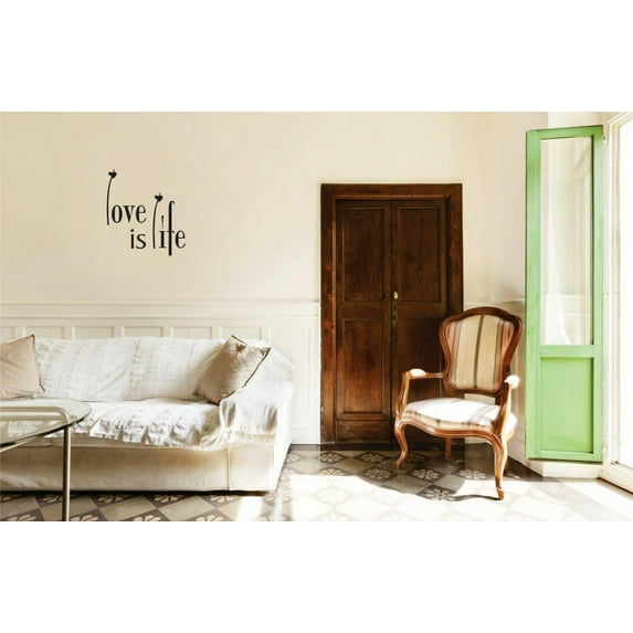 New Wall Ideas Love Is Life Text Lettering Quote 20 X40"