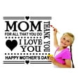 thumbnail image 1 of New Wall Ideas Mom Thank You For All That You Do I Love You Happy Mother's Day Heholiday Quote 16x16 Inches, 1 of 1