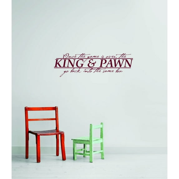 New Wall Ideas Once The Game Is Over The King & Pawn Go Back In The Same Box Chess Game 10 X 40 Inches