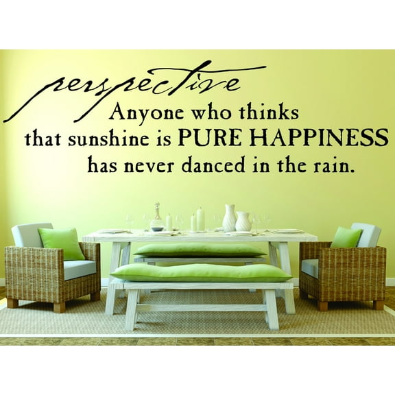New Wall Ideas Perspective Anyone Who Thinks That Sunshine Is Pure Happiness Has Never Danced In The Rain Quote 20x30"